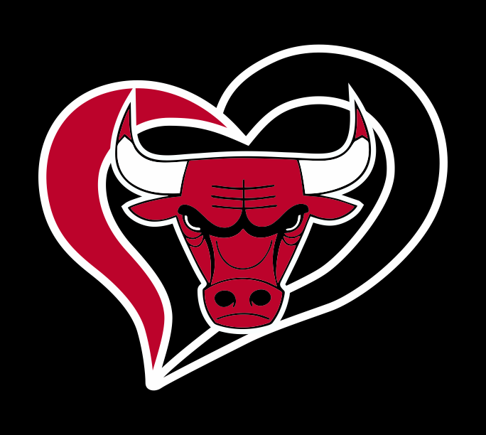 Chicago Bulls Heart Logo iron on paper